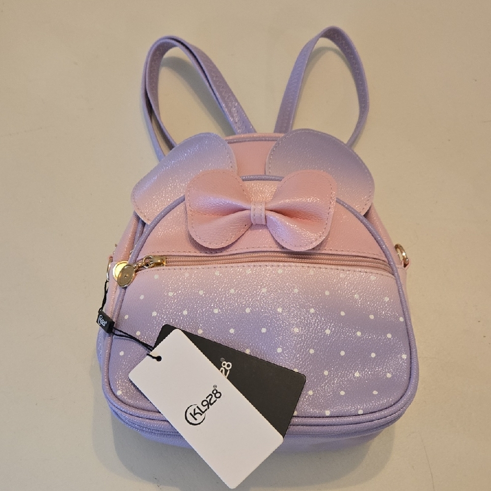 NWT KL928 purple and pink mini backpack/purse
